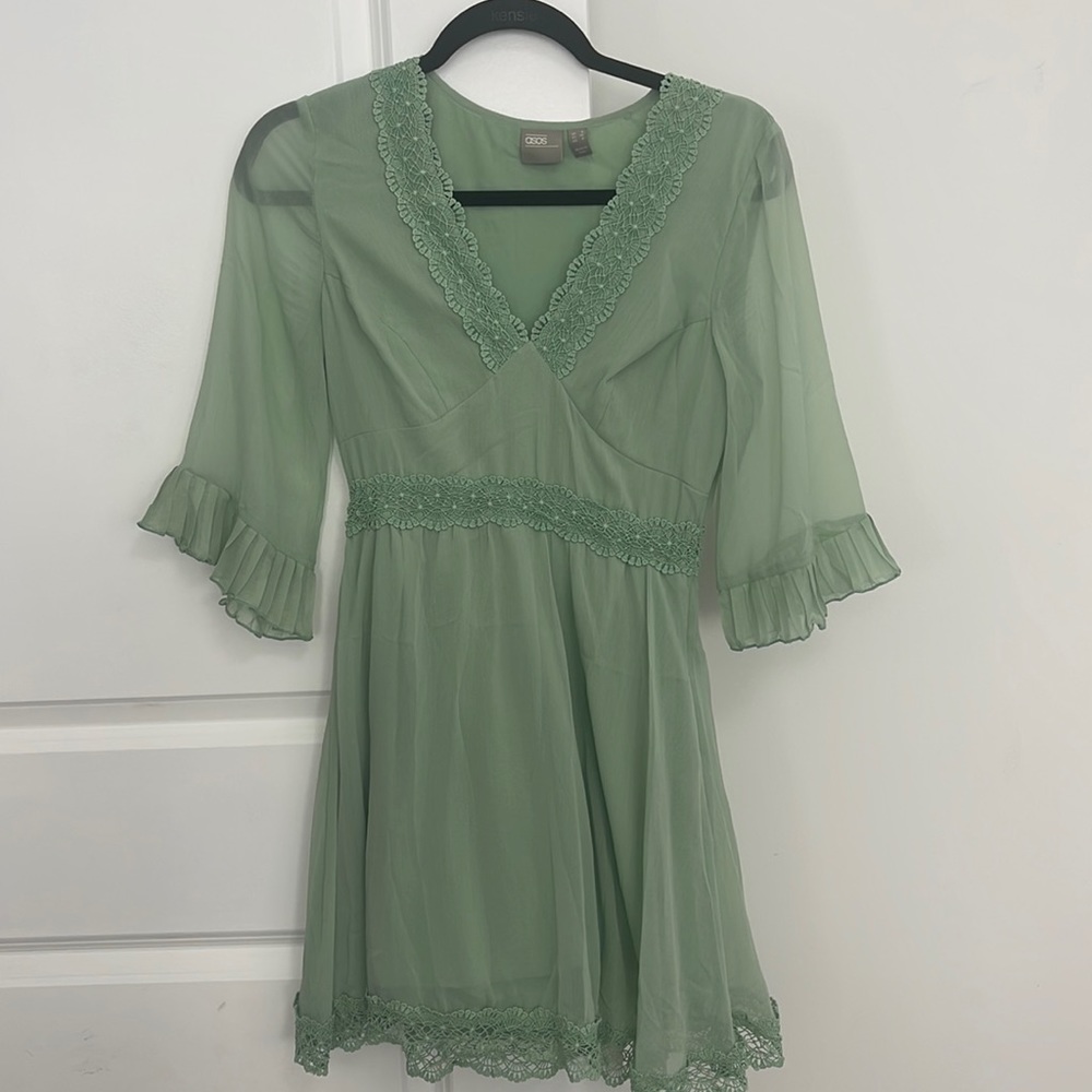 Green ASOS dress Us 4